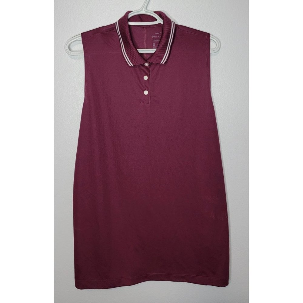 Nike Golf Dri-Fit Standard Fit Sleeveless Maroon Tank Top Sz Womens XL Sorenstam